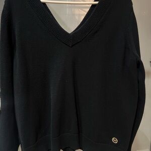 Michael Kors Black V-Neck Sweater